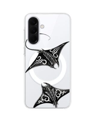 Etui do Samsung Galaxy A37 z MagSafe przeźroczyste, silikonowe Flexi, Summer Patterns, diabeł morski