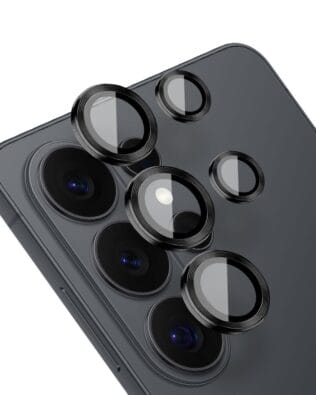 Metalowa osłona obiektywu aparatu ze szkła hartowanego 9H do Samsung Galaxy S26 Ultra, 1 zestaw, czarna