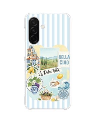 Etui do Samsung Galaxy A26 5G z MagSafe przeźroczyste, silikonowe Flexi, Italian Summer, La Dolce Vita