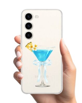 Etui do Samsung Galaxy S23 FE 5G przeźroczyste, silikonowe Flexi, Paradise, Blue Hawaii