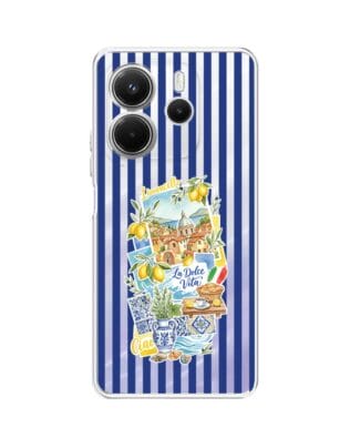 Etui do Xiaomi Redmi Note 14 5G przeźroczyste, silikonowe Flexi, Italian Summer, Limoncello