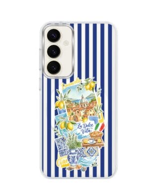 Etui do Samsung Galaxy S23 FE 5G z MagSafe przeźroczyste, silikonowe Flexi, Italian Summer, Limoncello