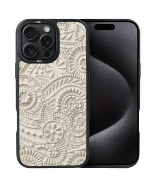Etui do iPhone 15 Pro Max IBIZU DropGuard Matt z MagSafe, Amalfi, Piaszczysty ornament