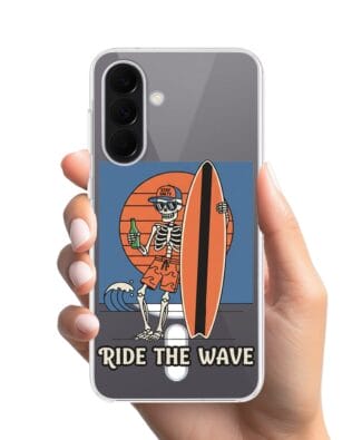 Etui do Samsung Galaxy A57 z MagSafe przeźroczyste, silikonowe Flexi, Summer Patterns, Ride the wave