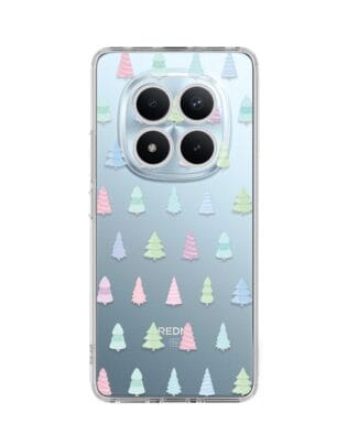 Etui do Xiaomi Redmi Note 15 5G przeźroczyste, silikonowe Flexi, Pastelowe choinki