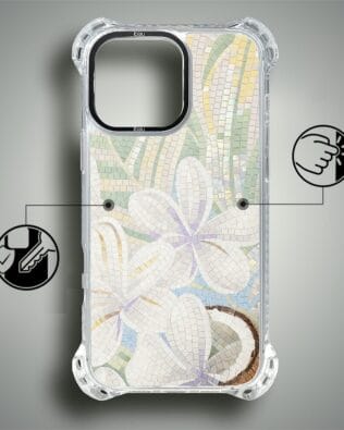 Etui do iPhone 16 Pro IBIZU DropGuard Ultra z MagSafe, Modern Classics, Biała lilia