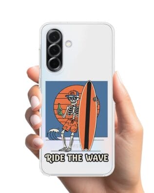 Etui do Samsung Galaxy A36 5G przeźroczyste, silikonowe Flexi, Summer Patterns, Ride the wave