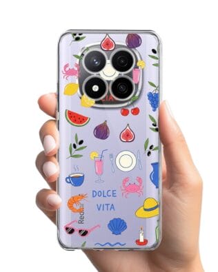 Etui do Xiaomi Redmi Note 14 Pro 4G przeźroczyste, silikonowe Flexi, Italian Summer, kolorowe wakacje