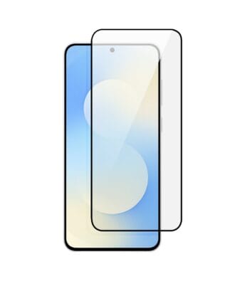 Szklana folia z powłoką ceramiczną na cały ekran 5D z czarną ramką do Samsung Galaxy S25 FE
