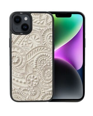 Etui do iPhone 14 Plus IBIZU DropGuard Matt z MagSafe, Amalfi, Piaszczysty ornament