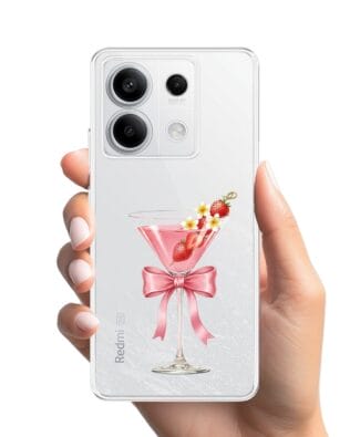 Etui do Xiaomi Redmi Note 13 Pro 5G przeźroczyste, silikonowe Flexi, Paradise, Strawberry Martini