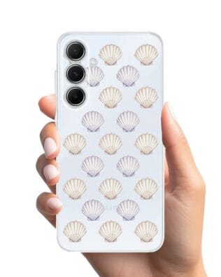 Etui do Samsung Galaxy A55 5G przeźroczyste, silikonowe Flexi, Summer Patterns, pastelowe muszelki