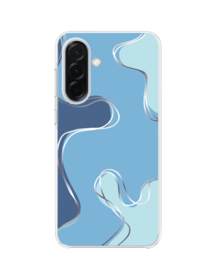 Etui do Samsung Galaxy A37 z MagSafe przeźroczyste, silikonowe Flexi, niebieskie odcienie