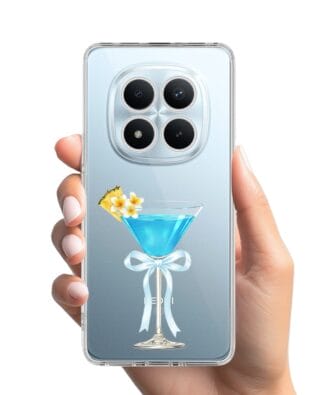 Etui do Xiaomi Redmi Note 15 5G przeźroczyste, silikonowe Flexi, Paradise, Blue Hawaii