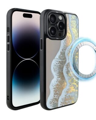 Etui do iPhone 14 Pro Max IBIZU DropGuard Matt z MagSafe, Reflect, Złote wybrzeże