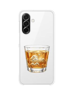Etui do Samsung Galaxy A26 5G przeźroczyste, silikonowe Flexi, Paradise, Whiskey on the rocks