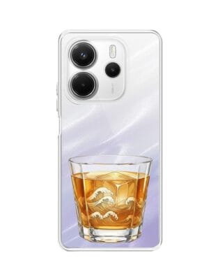 Etui do Xiaomi Redmi Note 14 4G przeźroczyste, silikonowe Flexi, Paradise, Whiskey on the rocks