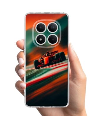 Etui do Xiaomi Redmi Note 15 Pro 4G przeźroczyste, silikonowe Flexi, Szybkie Auta, Wyścig F1