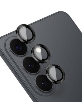 Metalowa osłona obiektywu aparatu ze szkła hartowanego 9H do Samsung Galaxy S26, 1 zestaw, czarna