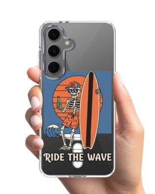 Etui do Samsung Galaxy S24 FE z MagSafe przeźroczyste, silikonowe Flexi, Summer Patterns, Ride the wave