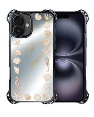 Etui do iPhone 16 IBIZU DropGuard Ultra z MagSafe, Reflect, Muszelkowe lustro