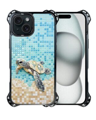 Etui do iPhone 15 Plus IBIZU DropGuard Ultra z MagSafe, Modern Classics, Żółw Caretta
