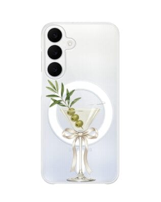Etui do Samsung Galaxy S25 FE z MagSafe przeźroczyste, silikonowe Flexi, Paradise, Dry Martini