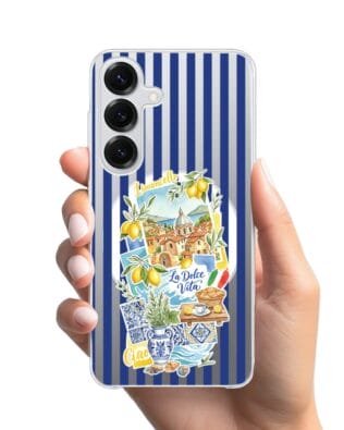 Etui do Samsung Galaxy S25 Plus z MagSafe przeźroczyste, silikonowe Flexi, Italian Summer, Limoncello