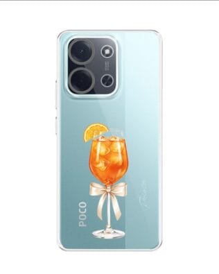 Etui do Xiaomi POCO C85 przeźroczyste, silikonowe Flexi, Paradise, Aperol Spritz