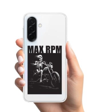Etui do Samsung Galaxy A37 z MagSafe przeźroczyste, silikonowe Flexi, Bikers, Ghost Rider