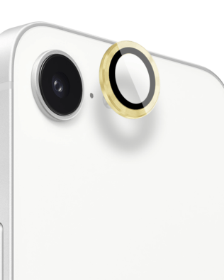 Metalowa osłona obiektywu aparatu ze szkła hartowanego 9H do iPhone 17e, 1 zestaw, złota