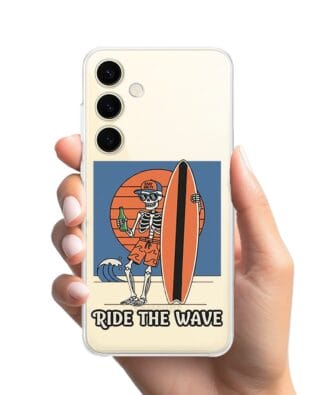 Etui do Samsung Galaxy S24 przeźroczyste, silikonowe Flexi, Summer Patterns, Ride the wave