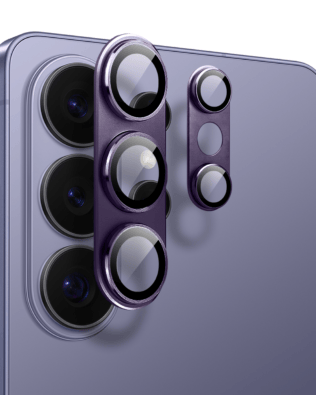 Metalowa osłona na cały aparat z wbudowanymi szkłami do Samsung Galaxy S26 Ultra, fioletowa