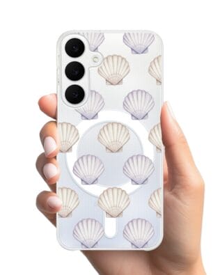Etui do Samsung Galaxy A25 5G z MagSafe przeźroczyste, silikonowe Flexi, Summer Patterns, pastelowe muszelki