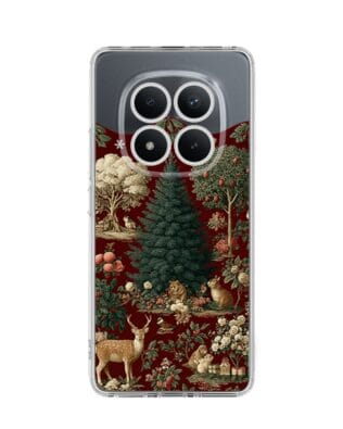 Etui do Xiaomi Redmi Note 15 4G przeźroczyste, silikonowe Flexi, Zimowa magia, świąteczny las