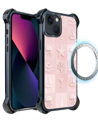 Etui do iPhone 13 IBIZU DropGuard Ultra z MagSafe, Amalfi, Koralowy klub