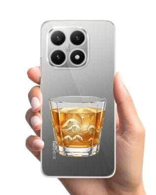 Etui do Xiaomi 15T przeźroczyste, silikonowe Flexi, Paradise, Whiskey on the rocks
