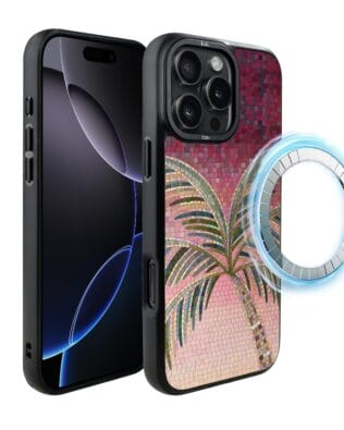 Etui do iPhone 16 Pro IBIZU DropGuard Matt z MagSafe, Modern Classics, Kalabryjska palma