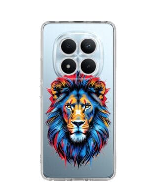 Etui do Xiaomi Redmi Note 15 5G przeźroczyste, silikonowe Flexi, Dzika Mandala, Lew
