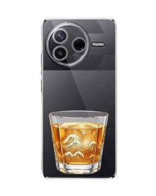 Etui do Xiaomi POCO F7 Pro przeźroczyste, silikonowe Flexi, Paradise, Whiskey on the rocks