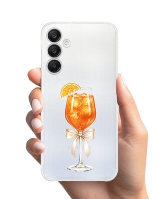 Etui do Samsung Galaxy A25 5G przeźroczyste, silikonowe Flexi, Paradise, Aperol Spritz