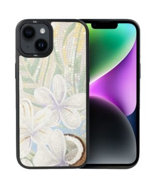 Etui do iPhone 14 Plus IBIZU DropGuard Matt z MagSafe, Modern Classics, Biała lilia