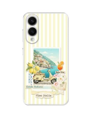 Etui do Samsung Galaxy S25 Edge przeźroczyste, silikonowe Flexi, Italian Summer, Ciao Italia