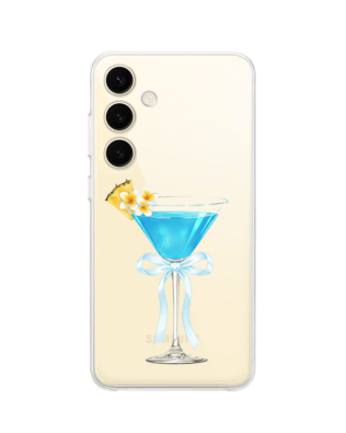 Etui do Samsung Galaxy S24 przeźroczyste, silikonowe Flexi, Paradise, Blue Hawaii