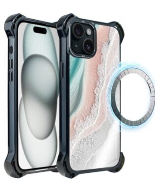 Etui do iPhone 15 Plus IBIZU DropGuard Ultra z MagSafe, Reflect, Rajska fala