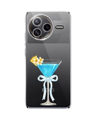 Etui do Xiaomi POCO F7 Ultra przeźroczyste, silikonowe Flexi, Paradise, Blue Hawaii