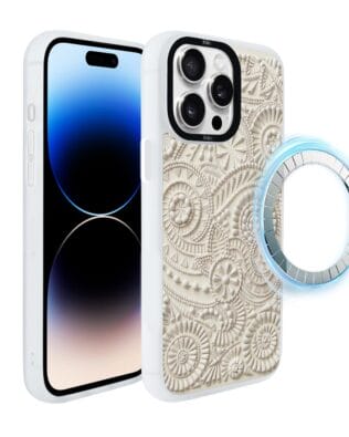 Etui do iPhone 14 Pro IBIZU DropGuard Matt z MagSafe, Amalfi, Piaszczysty ornament