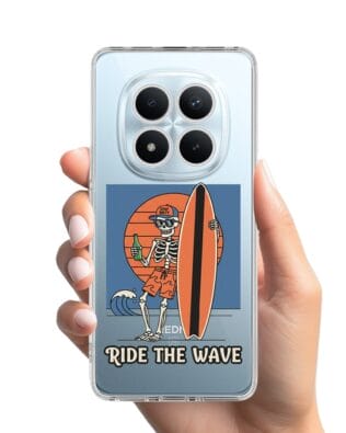 Etui do Xiaomi Redmi Note 15 Pro 4G przeźroczyste, silikonowe Flexi, Summer Patterns, Ride the wave