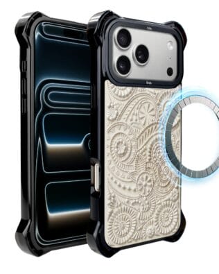 Etui do iPhone 17 Pro Max IBIZU DropGuard Ultra z MagSafe, Amalfi, Piaszczysty ornament