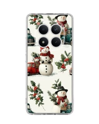 Etui do Xiaomi Redmi Note 15 Pro 5G przeźroczyste, silikonowe Flexi, Przytulne święta, Zimowe miasteczko